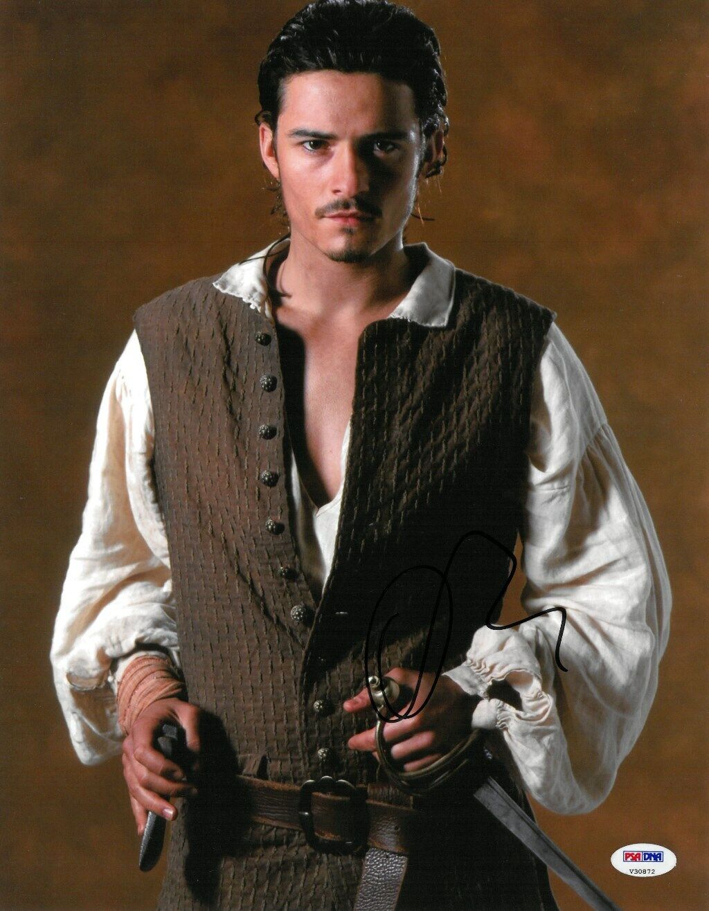 Orlando Bloom Signed Pirates of the Caribbean Auto 11x14 Photo Poster painting PSA/DNA #V30872