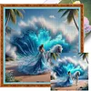 Beach Beauty Horse-11CT Stamped Cross Stitch 40*40cm tapestrymarket