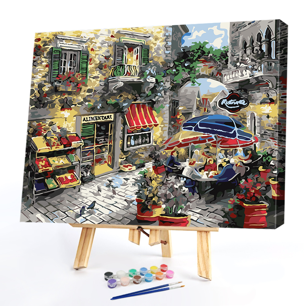 

40*50CM Paint By Numbers-Street, 501 Original