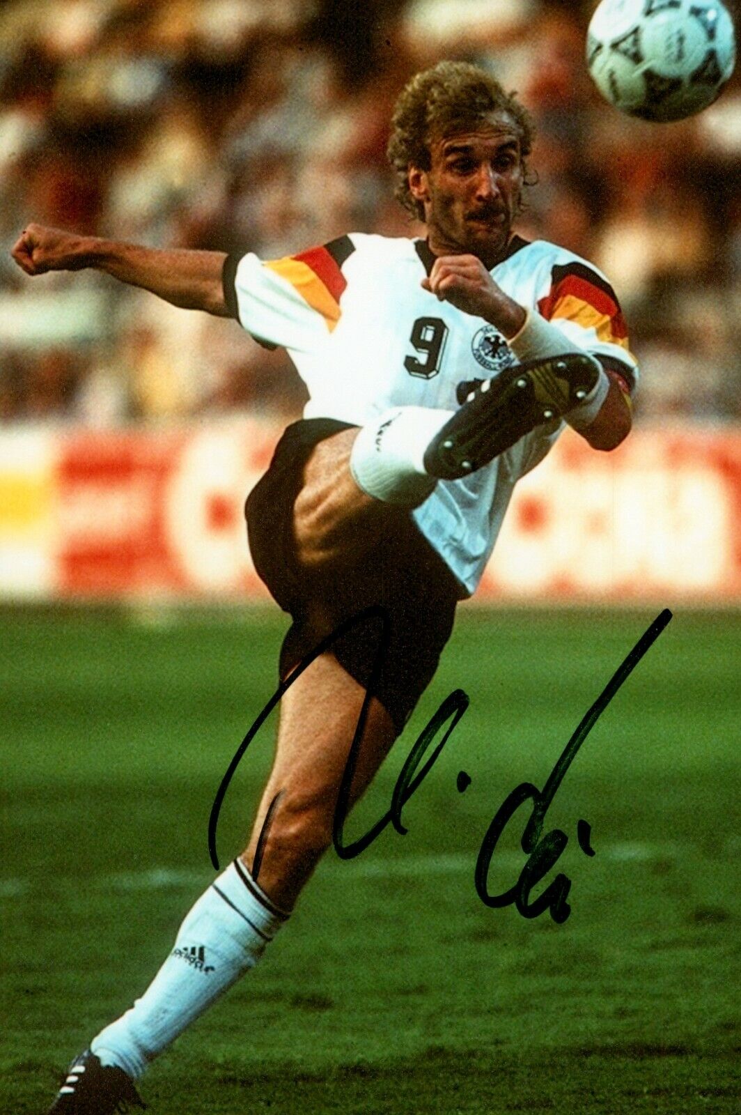 Rudi Voller Signed 6x4 Photo Poster painting Germany Bayer Leverkusen Genuine Autograph + COA