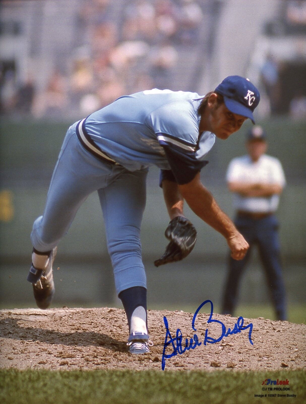 Steve Busby autographed 8x10 Kansas City Royals #9  Shipping