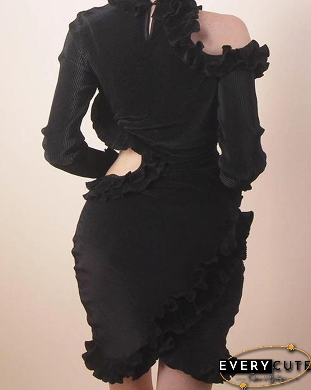 Ruffle Sleeve Bodycon Dress