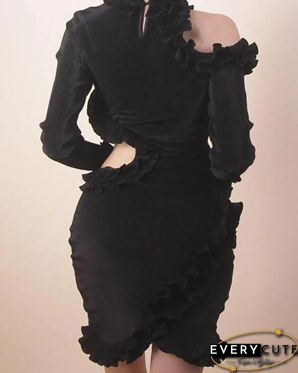 Ruffle Sleeve Bodycon Dress