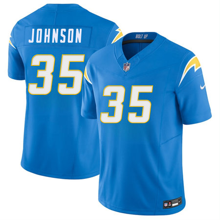 Youth Los Angeles Chargers #35 Amar Johnson Blue 2026 F.U.S.E. Vapor Limited Stitched Football Jersey