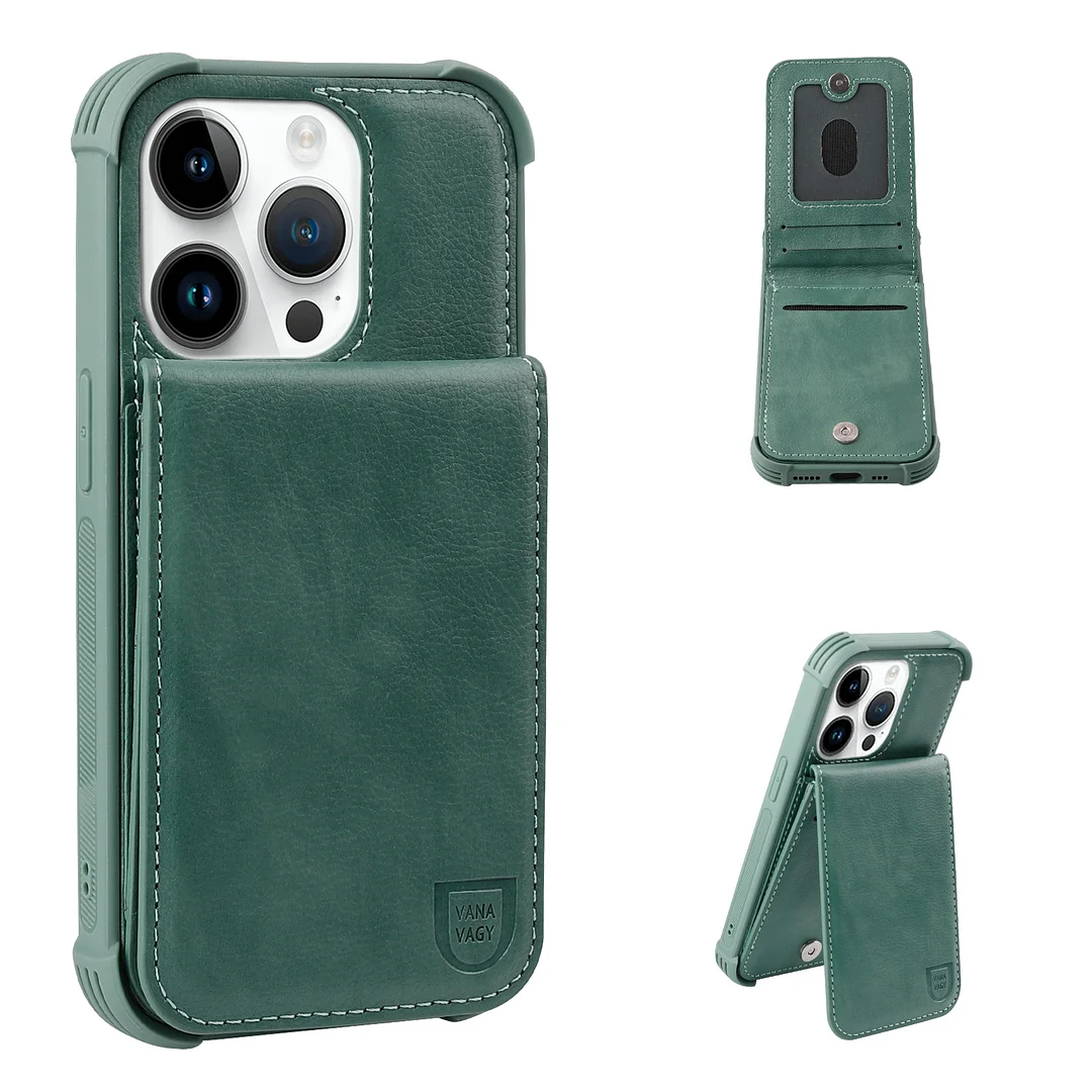 VANAVAGY Wallet Case for Apple iPhone 14 Pro 5G 6.1