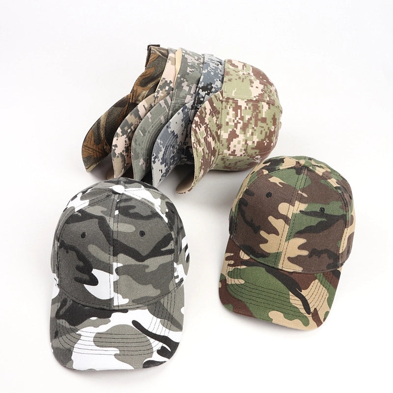 Baseball Cap Men’s Sun Hat Fishing Cap Outdoor CS Camouflage Sun Hat Military Training Sports Group Building Middle-aged Hat