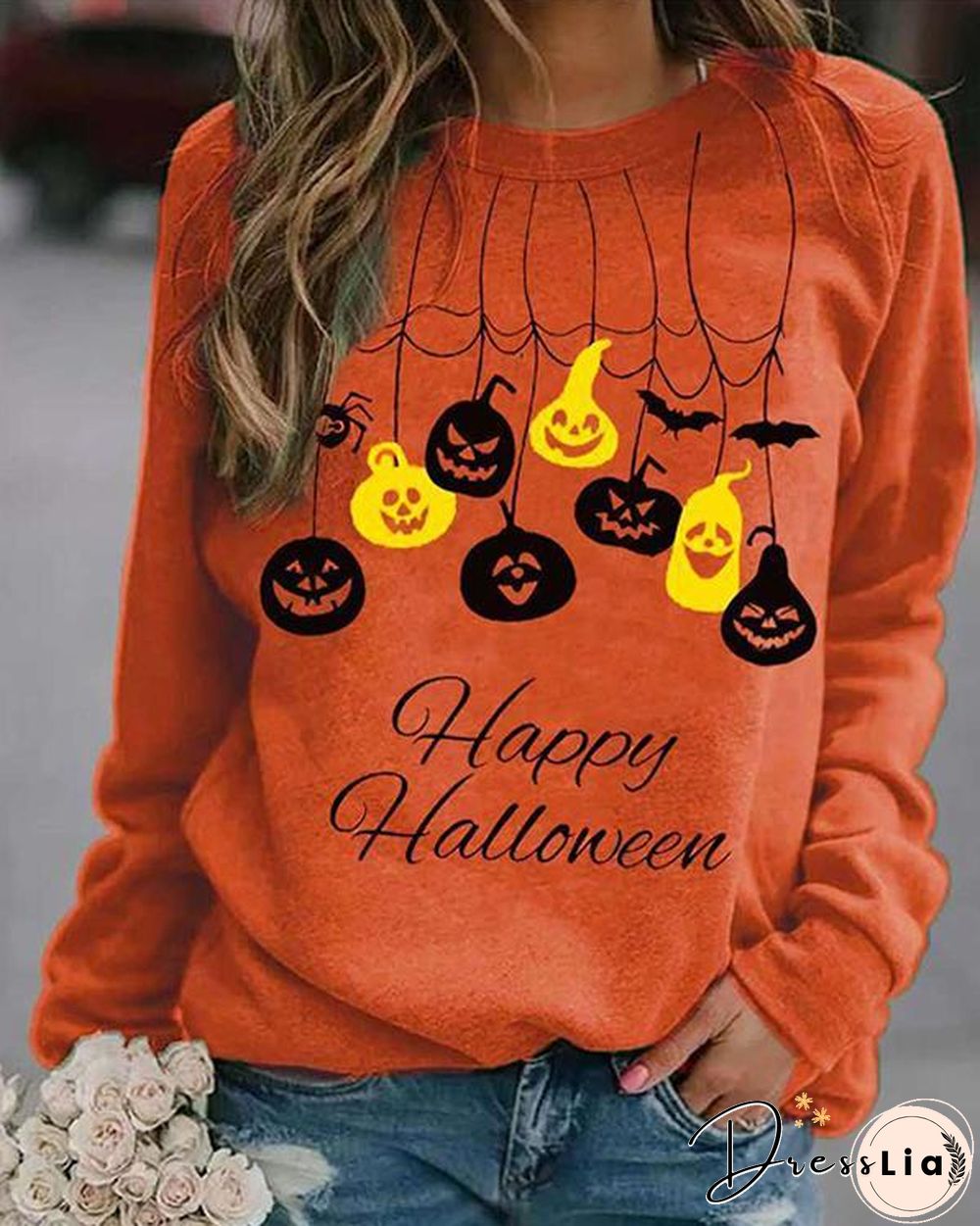 Halloween Print/Tie Dye Sweatshirt