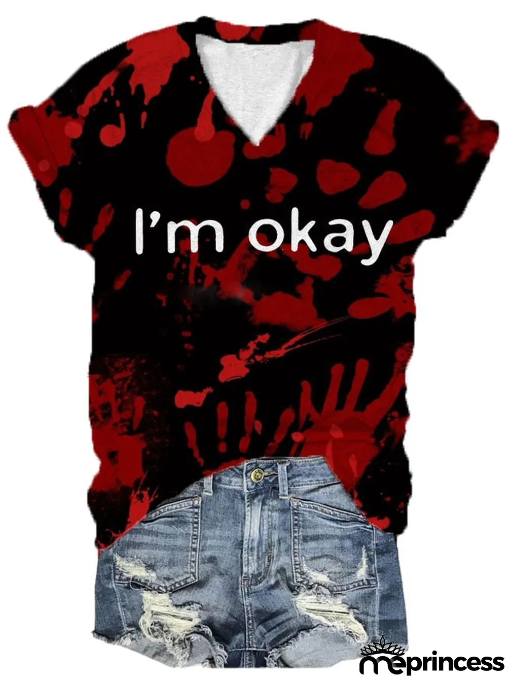 Halloween Ladies Print T-Shirt