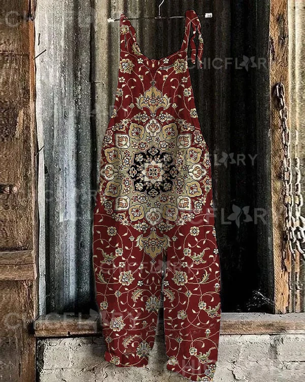 Women's  Mandala Print Loose Casual Jumpsuit