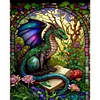 (Stamped/Counted) Pterosaur Reading - 14CT Cross Stitch 45*55cm/17.72*21.65in