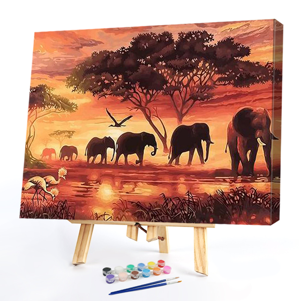 

Elephant - Paint By Numbers - 40*50CM, 501 Original