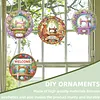 4Pcs Diamond Painting Sewing Machine Window Pendants Suncatcher Hanging Kits for Home Porch Farmhouse