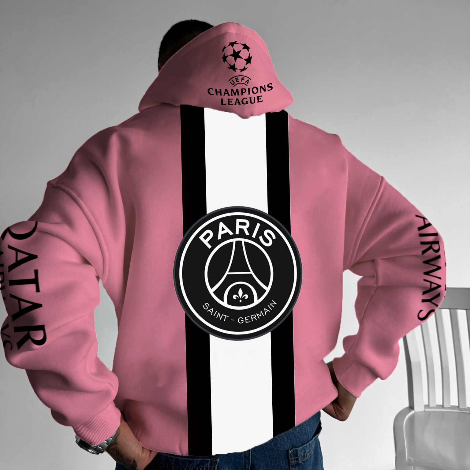  Stylish Hoodie with Iconic Team Logo and Italian Flag Design