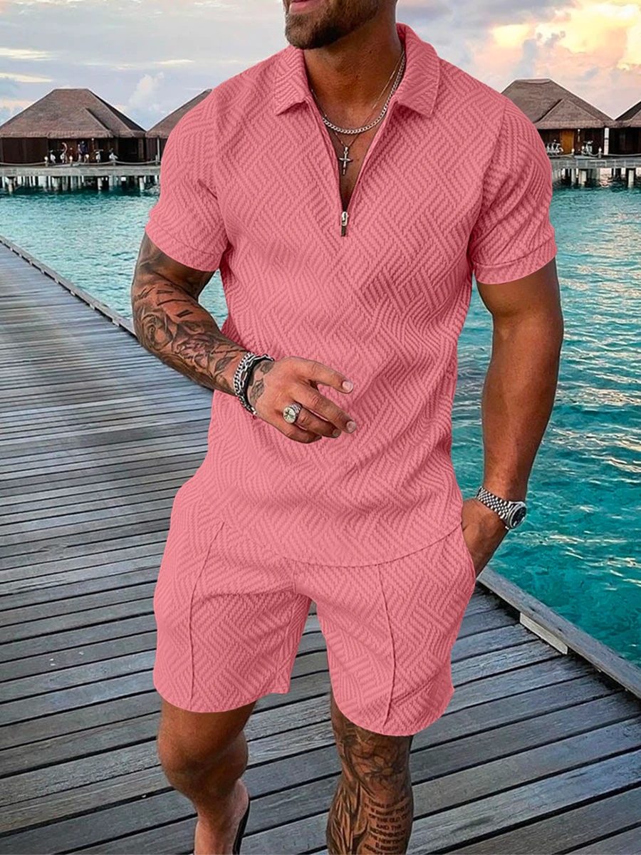 Men's Geometric Lapel Casual Suit