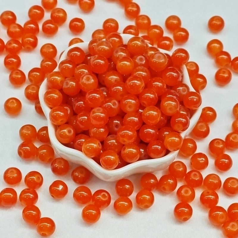 50 PCS/Package Diameter 4mm Diameter 6 Mm Glass Round Beads