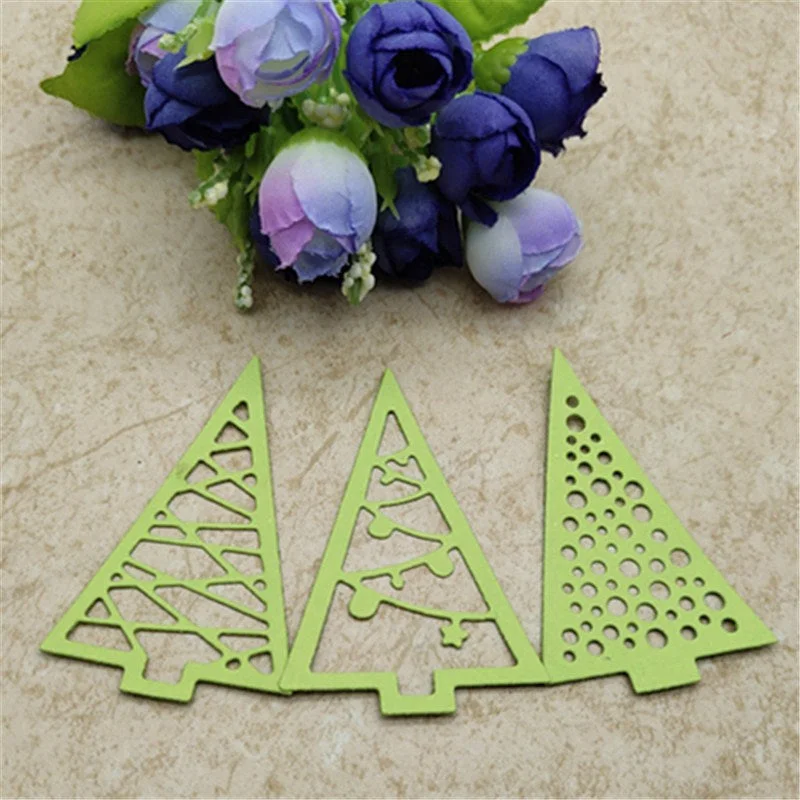 Christmas tree Cutout Metal Cutting Dies Stencils Die Cut for DIY Scrapbooking Album Paper Card Embossing