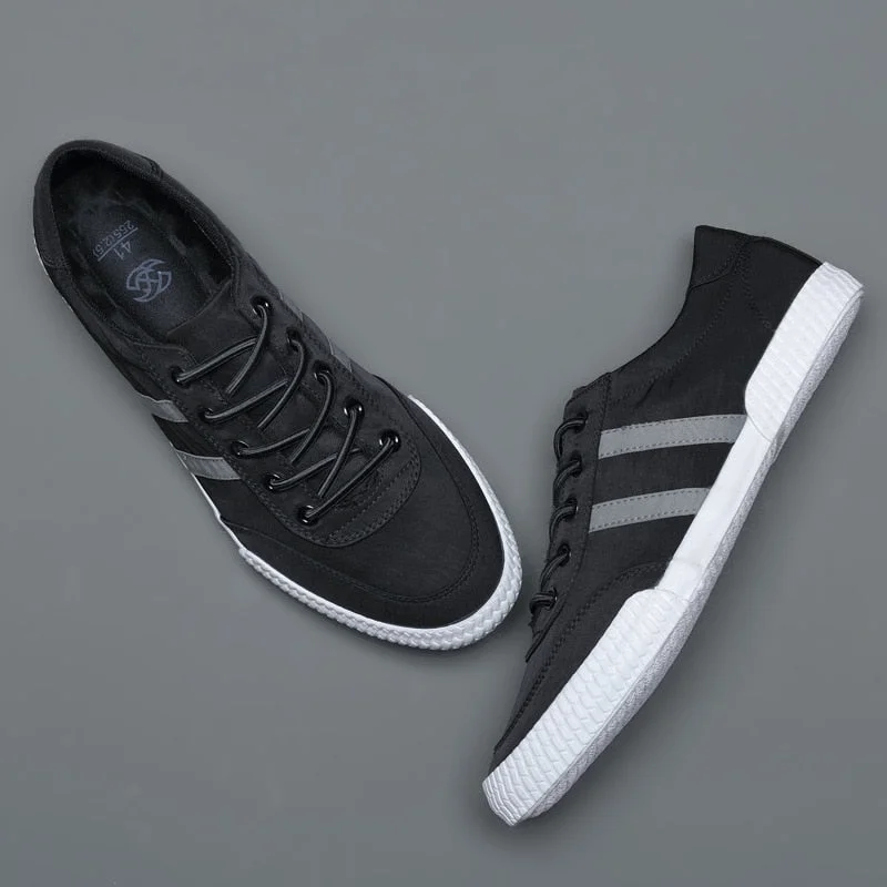 YITU New Men's Canvas Shoes Summer Lazy Men's Vulcanize Shoes Designer Sneakers Spring/Autumn Men Slip-On Buckle Loafer Shoes