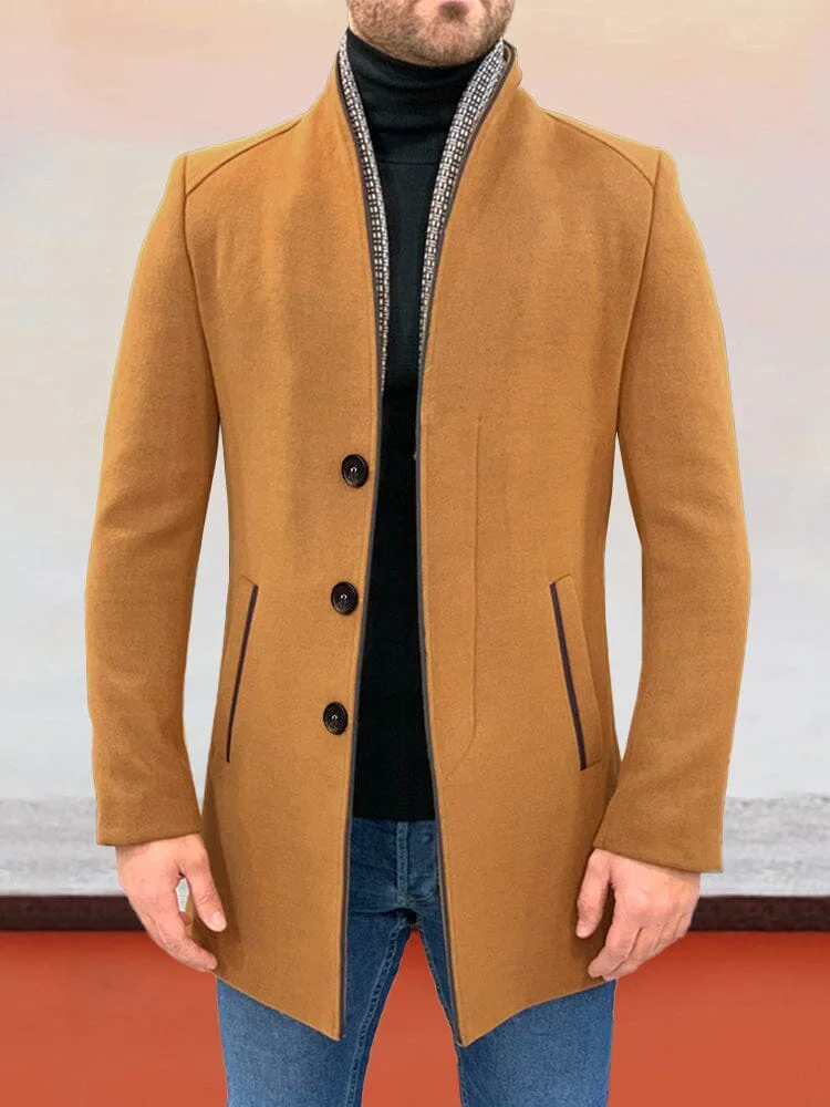 Stylish Single Breasted Tweed Coat QueenFunky