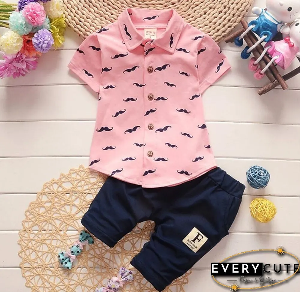 2pc set baby clothes summer short sleeve shirtshort pants kids boys outfits gentlemans