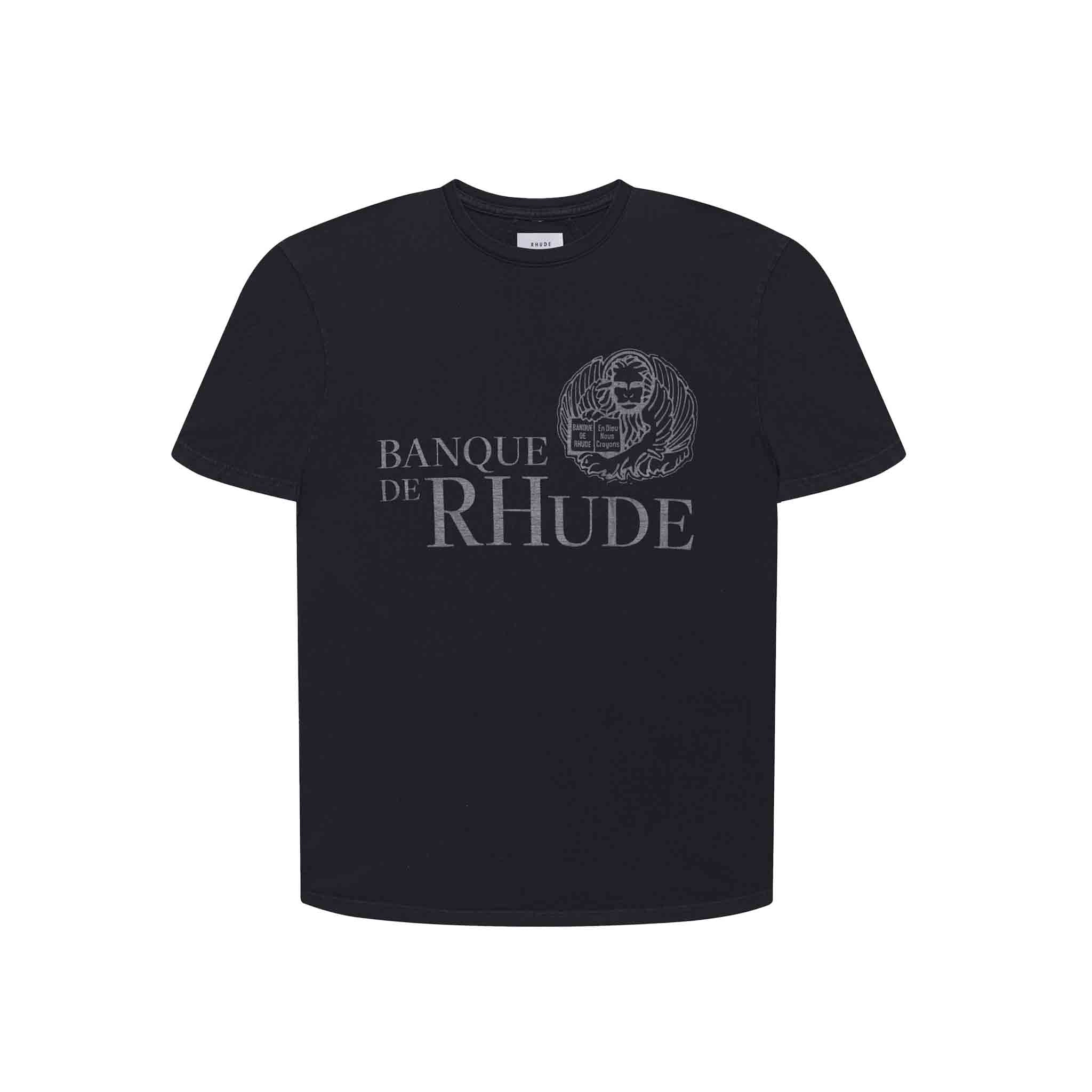 Rhude Banque De Rhude T-Shirt in Vintage Black