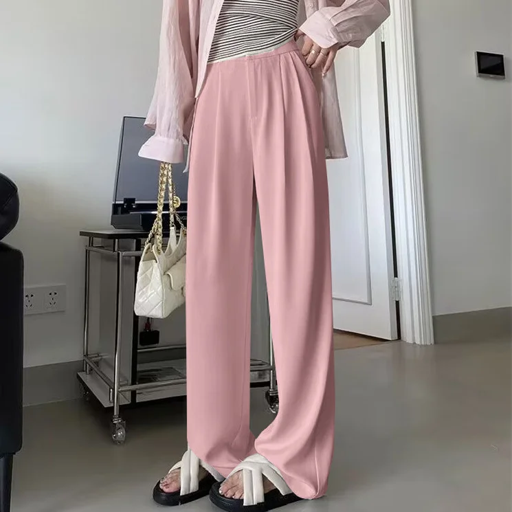 Toloer Toloer Wide-Leg Pants Women Spring And Fall 2024 New Casual Pants High-Waist Suit Pants Small Pants Women-Outfit Ideas