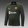 2023/2024 Barcelona Half-Pull Training Suit Army Green Jersey  Set perfectftball