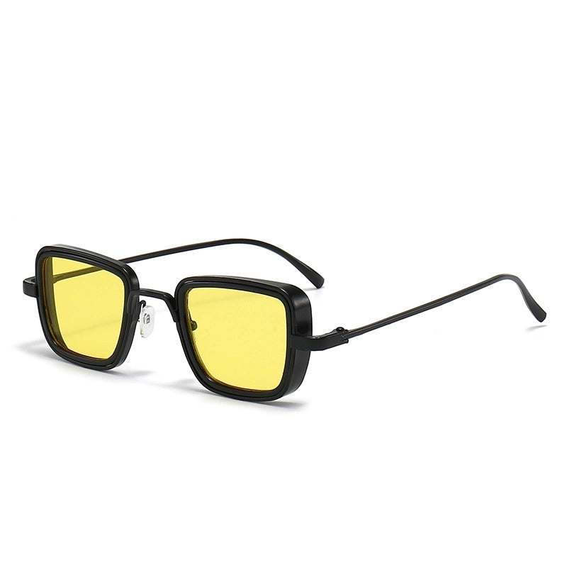 Classic Style Solid Color Ac Square Full Frame Men’s Sunglasses