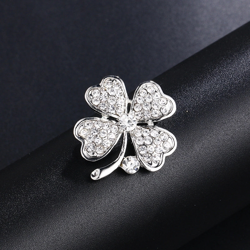 Elegant Pin Leaf Flower Butterfly Alloy Plating Inlay Rhinestones Pearl Women’S Brooches
