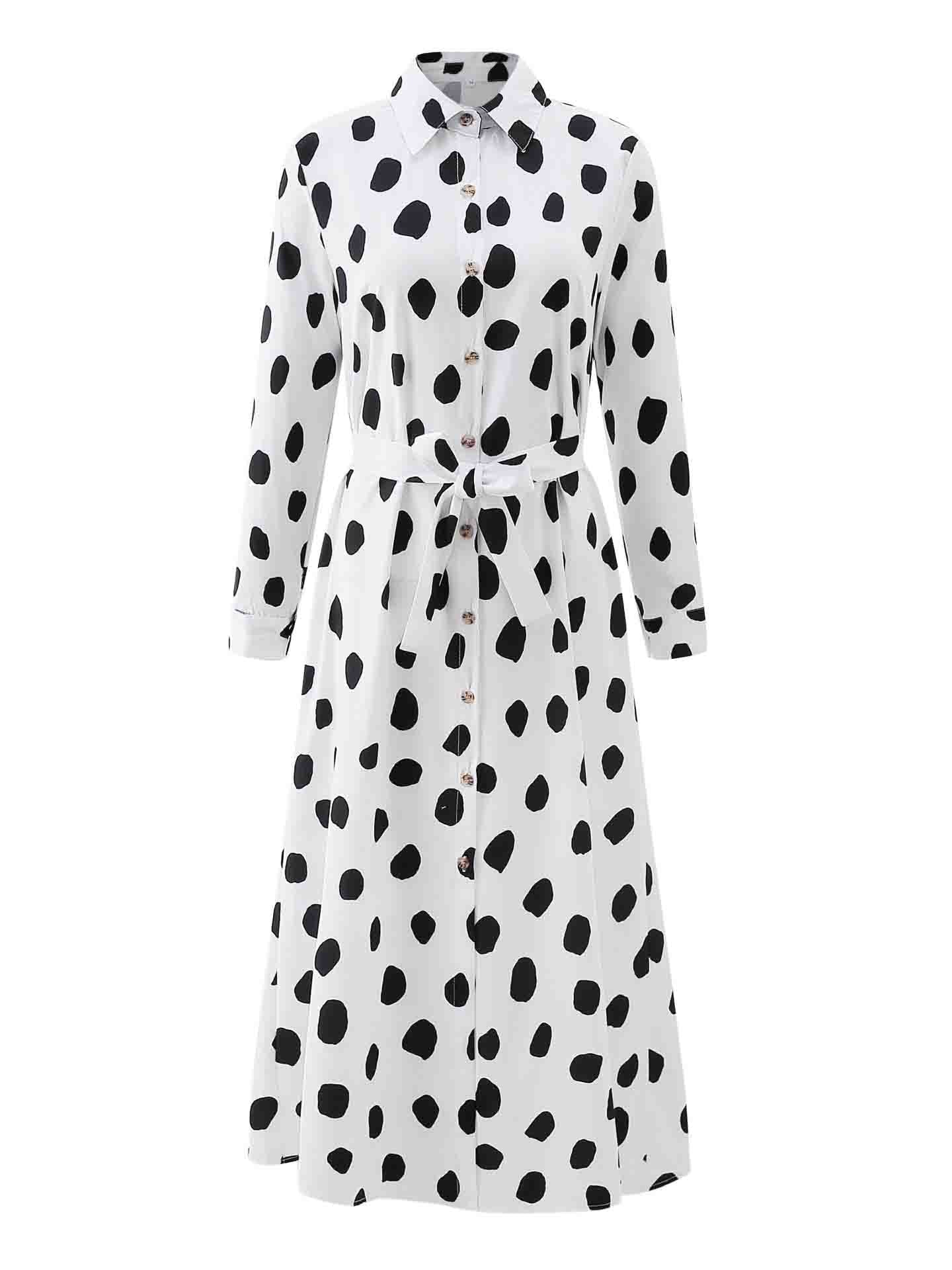 Women Half Sleeve V-neck Solid Color Dress