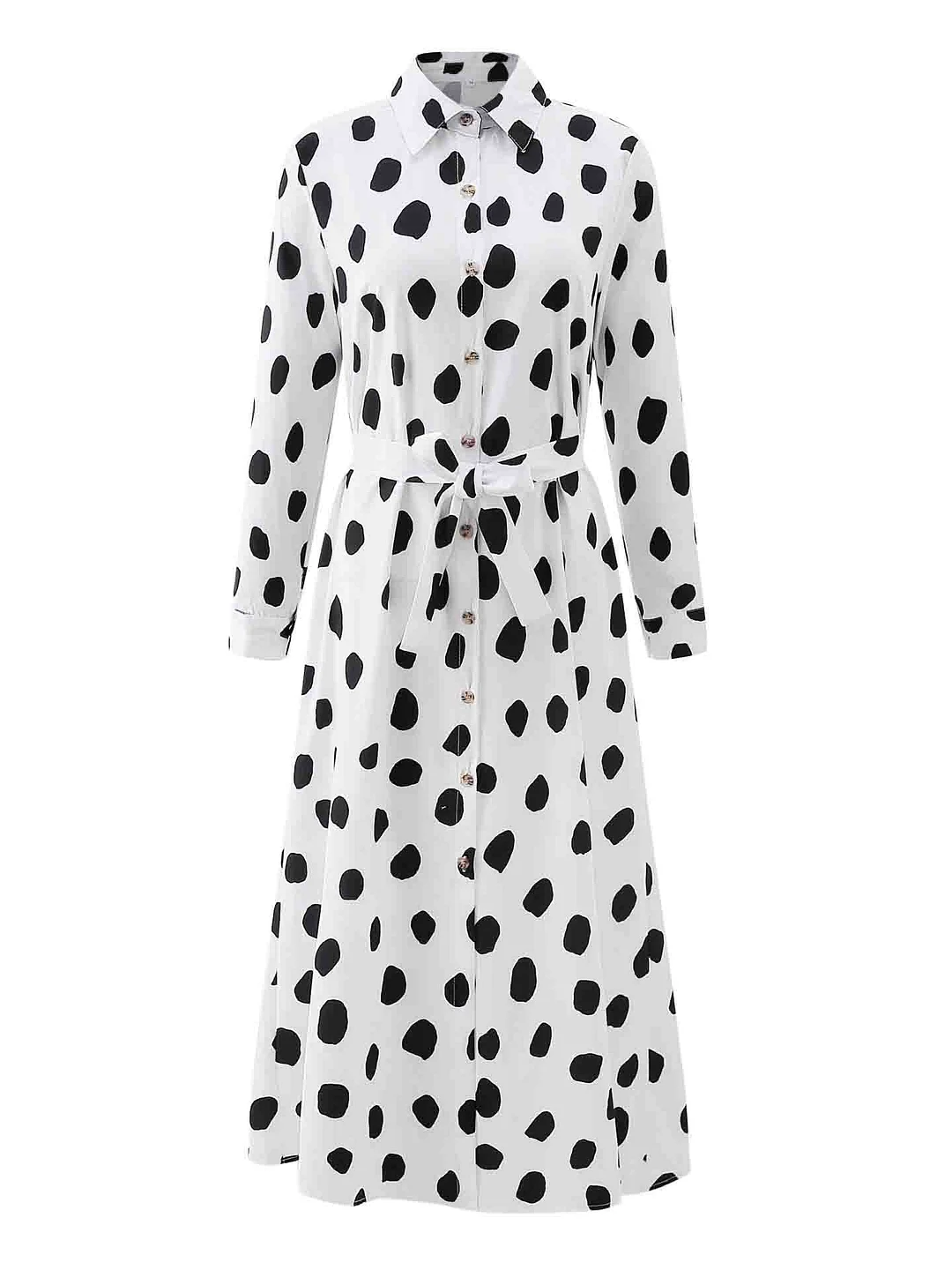 Women Half Sleeve V-neck Solid Color Dress