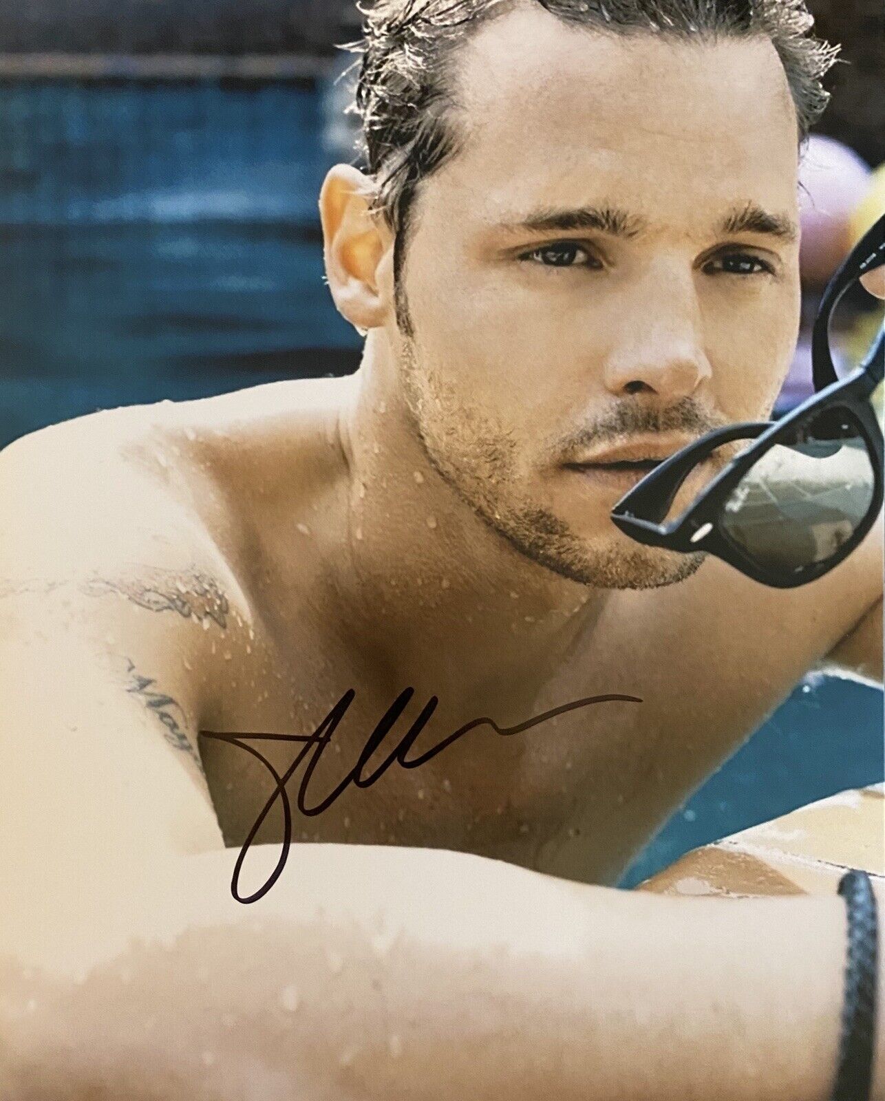 Josh Chambers Autograph Signed 8x10 Color Photo Poster painting Male Model Sexy