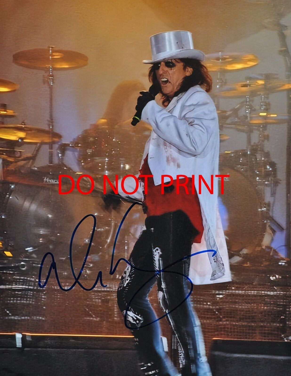 Alice Cooper - Autographed Signed 8 x10 Photo Poster painting (Welcome To My Nightmare) Reprint