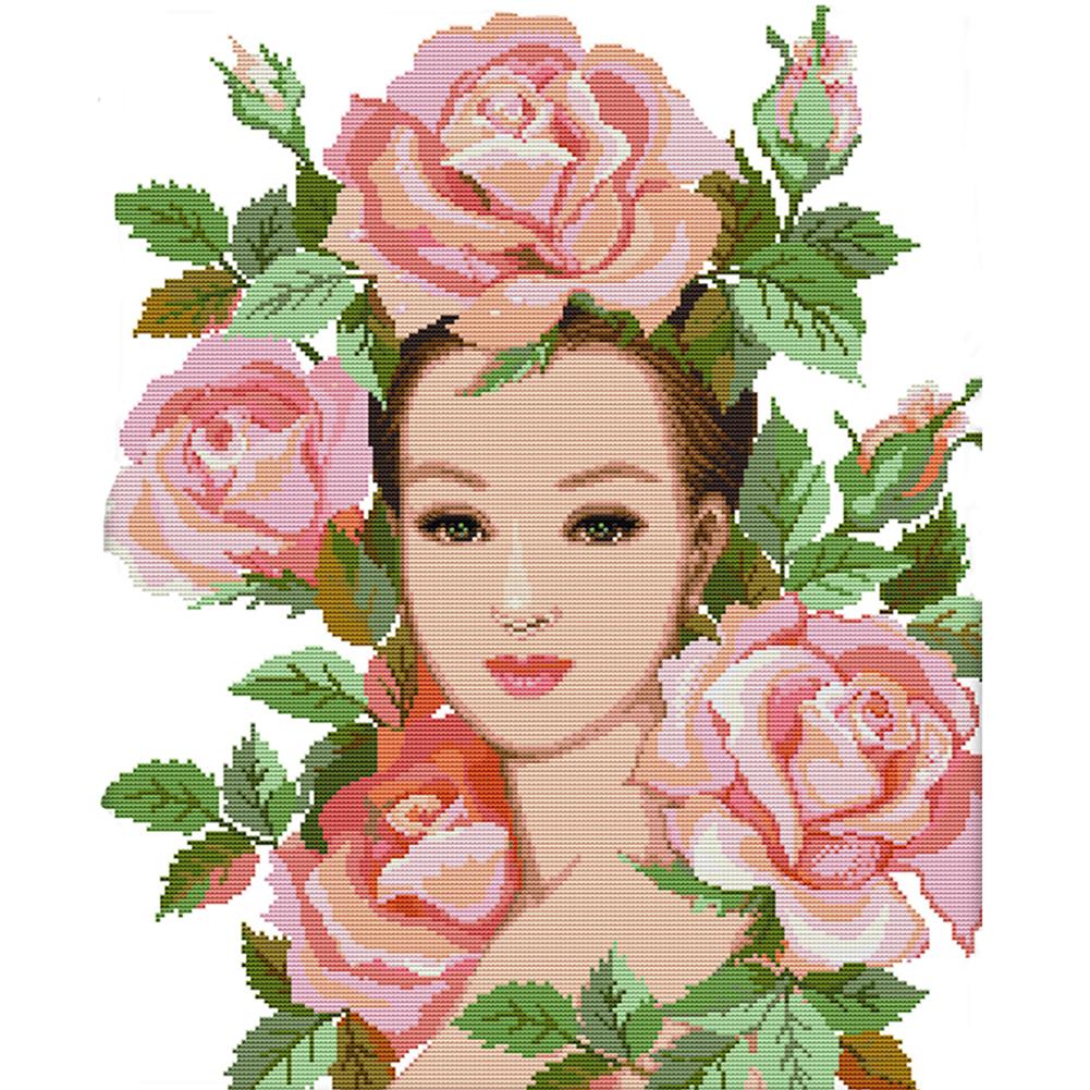 

Peony Beauty - 14CT Stamped Cross Stitch - 44*53cm, 501 Original