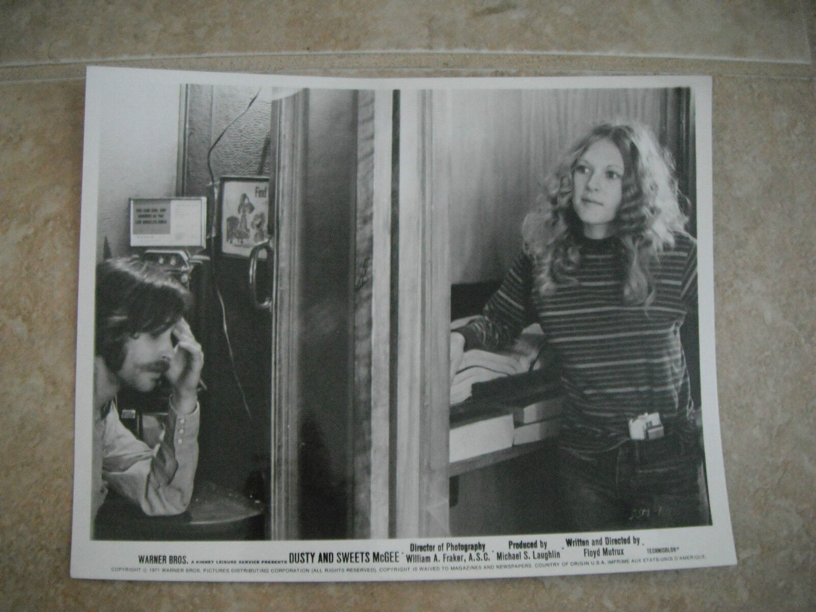 Dusty & Sweets McGee 1971 Fredell Ryder B&W 8x10 Promo Photo Poster painting Lobby Card #15