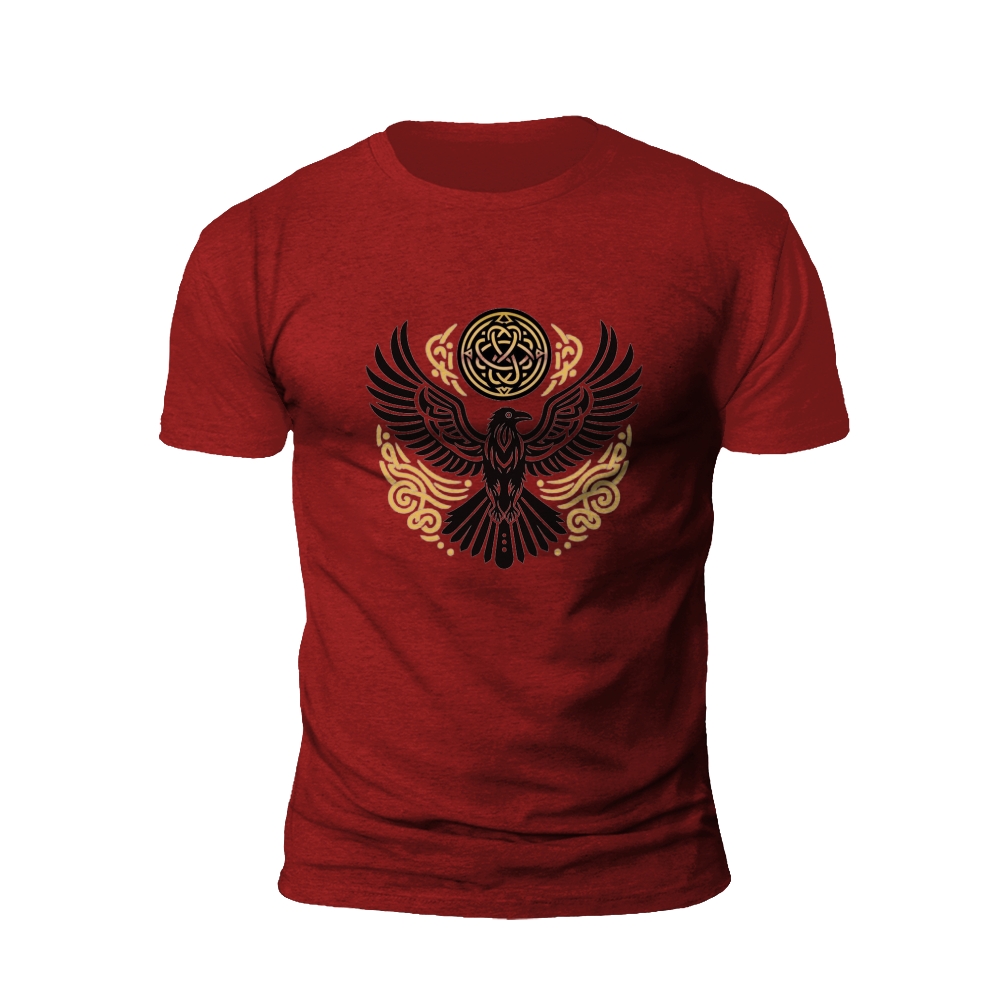 Raven's Wisdom: A T-Shirt That Bears the Symbol of Norse Knowledge