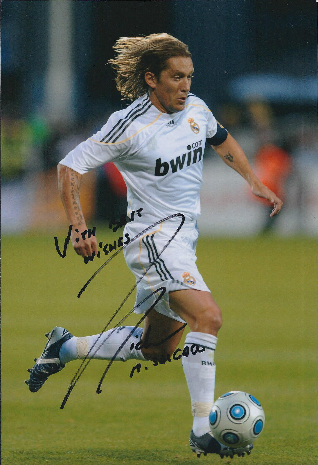 Michel SALGADO Signed Autograph 12x8 Photo Poster painting AFTAL COA Real Madrid Legend RARE