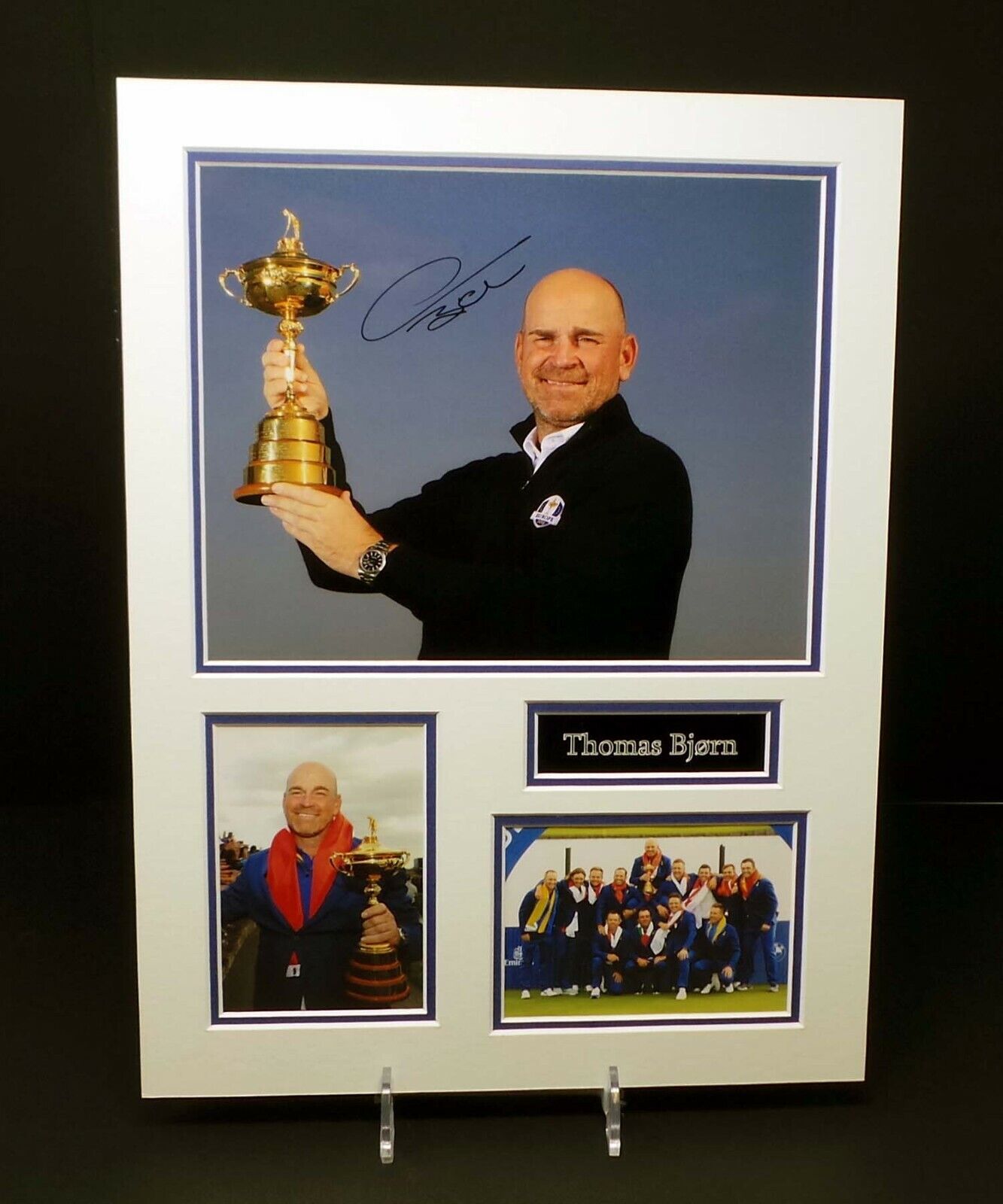 Thomas BJORN Signed Mounted Golf Photo Poster painting Ryder Cup Captain Display AFTAL RD COA