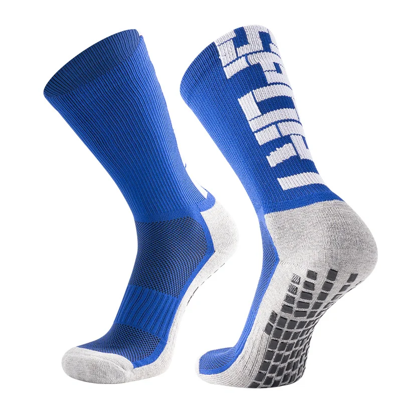 Men's Football Glue-on Anti-Slip Sports Thickened Towel Bottom Stockings Training Floor Socks