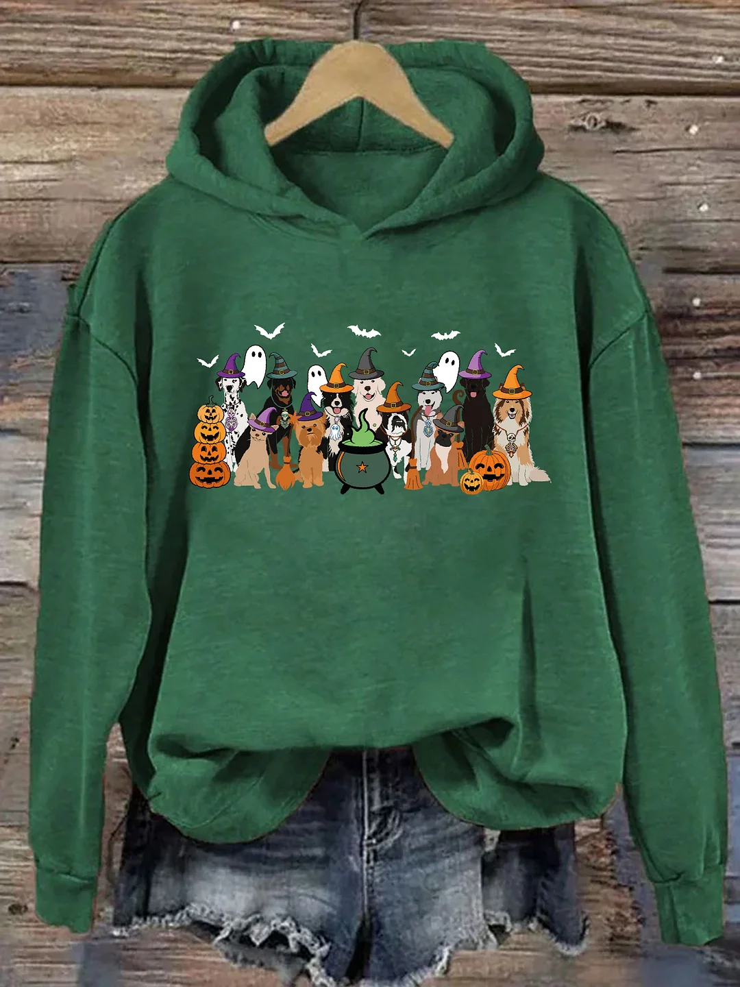 Witch Dogs Halloween Hoodie