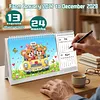 2027-2028 Two-Year Diamond Painting Calendar Kit, 13 Exquisite Multicolor Butterfly And Floral Illustrations, Large Size Desk Calendar, Mosaic Art Coil-Bound Desktop Planner