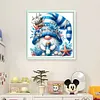Gnome-Partial 11CT Stamped Cross Stitch Bead Embroidery 36*36cm tapestrymarket