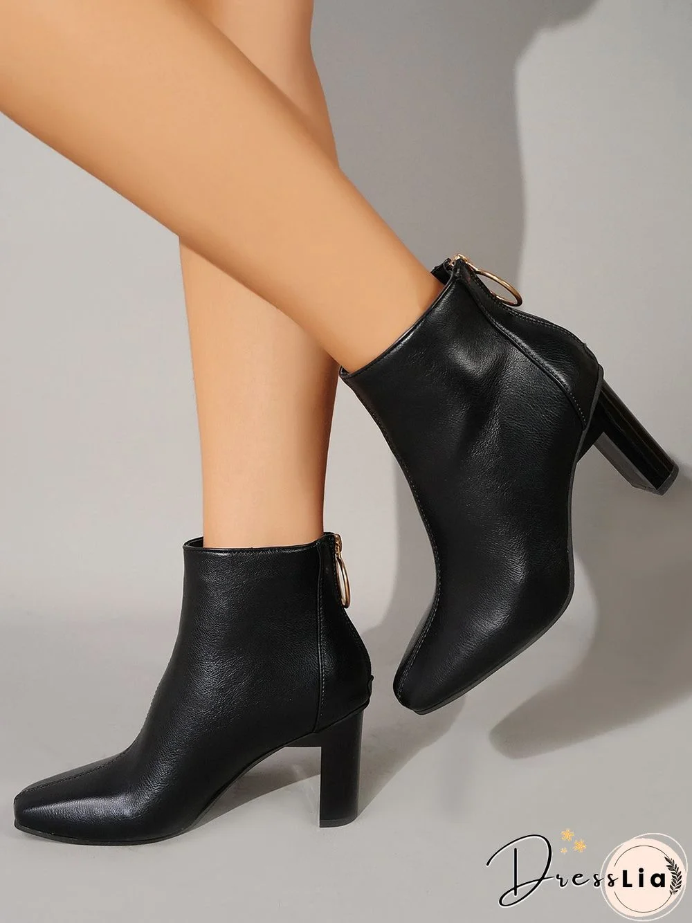 Comfortable High Heel Zip Martin Boots