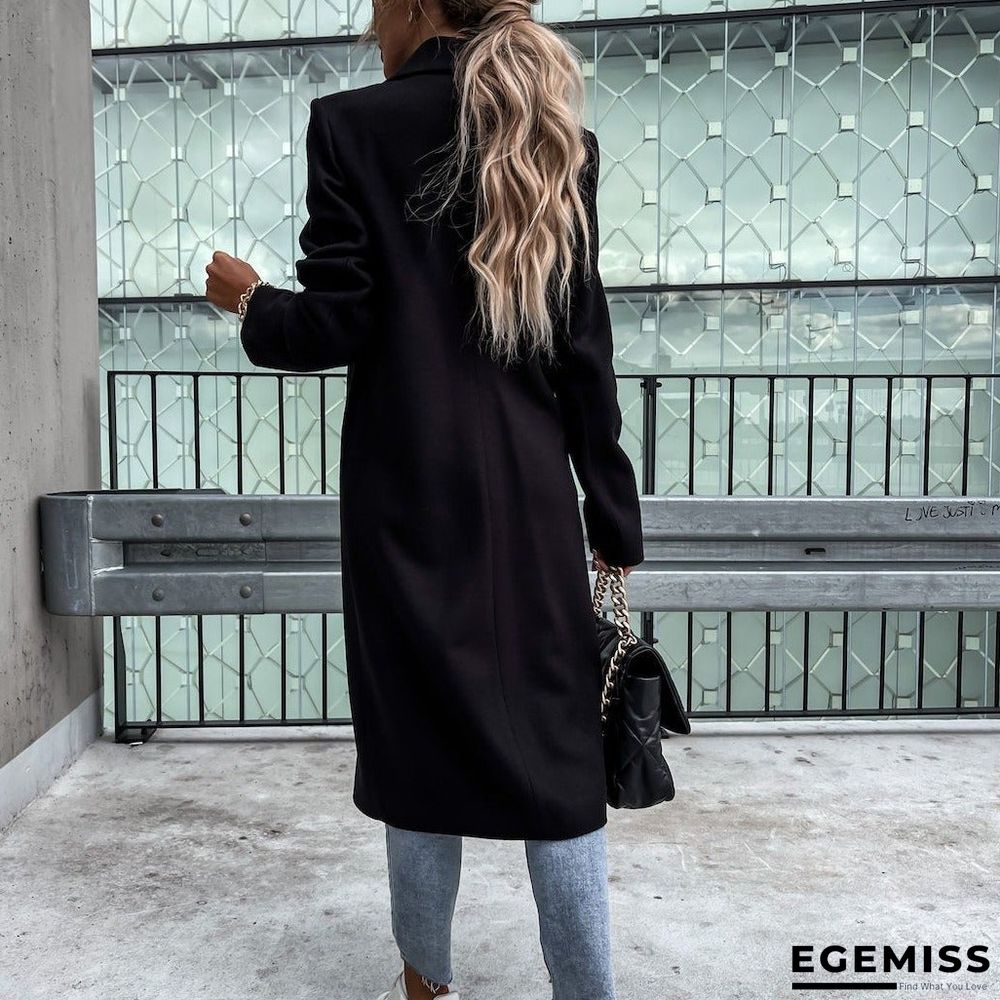 Autumn and Winter Long Suit Collar Woolen Coat Coat Coat | EGEMISS