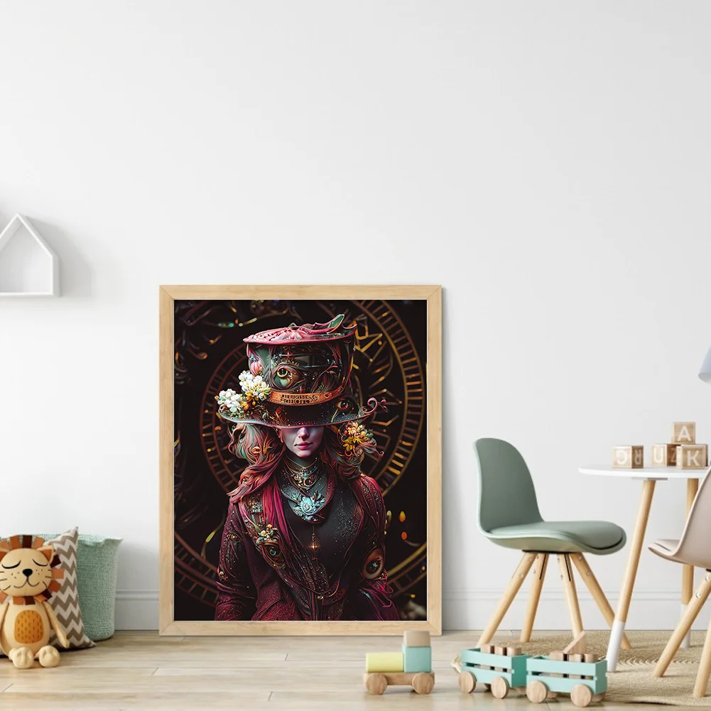 11CT Full Stamped Cross Stitch - Mad Hatter(Canvas|40*50CM)