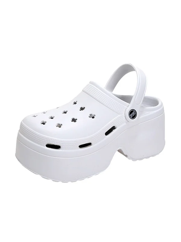 Hollow Crocs Sandals Slippers Platform Shoes
