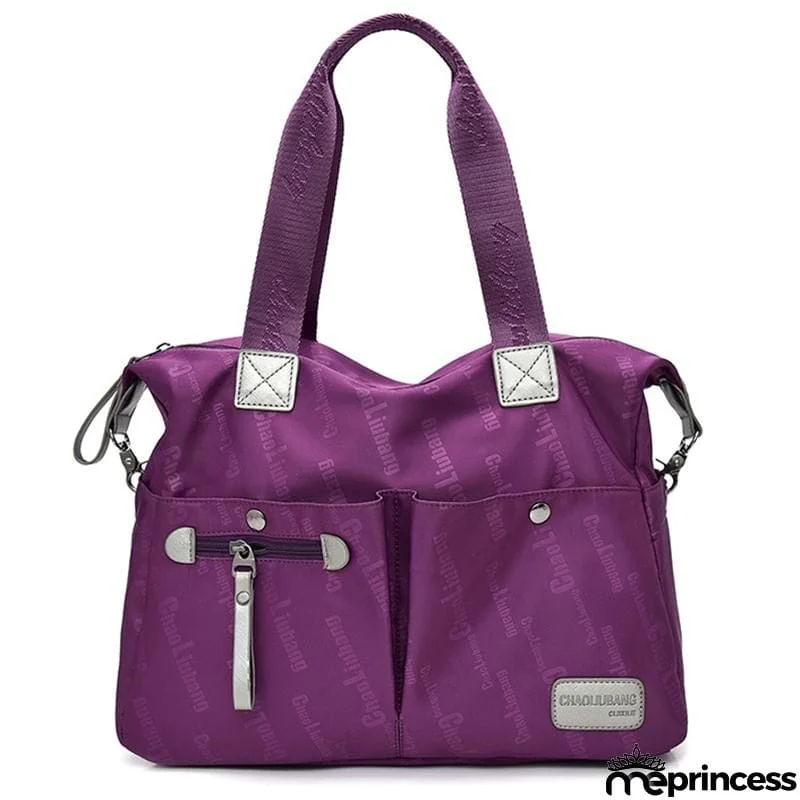 Casual Style Waterproof Multi-Pocket Zipper Crossbody Shoulder Bag