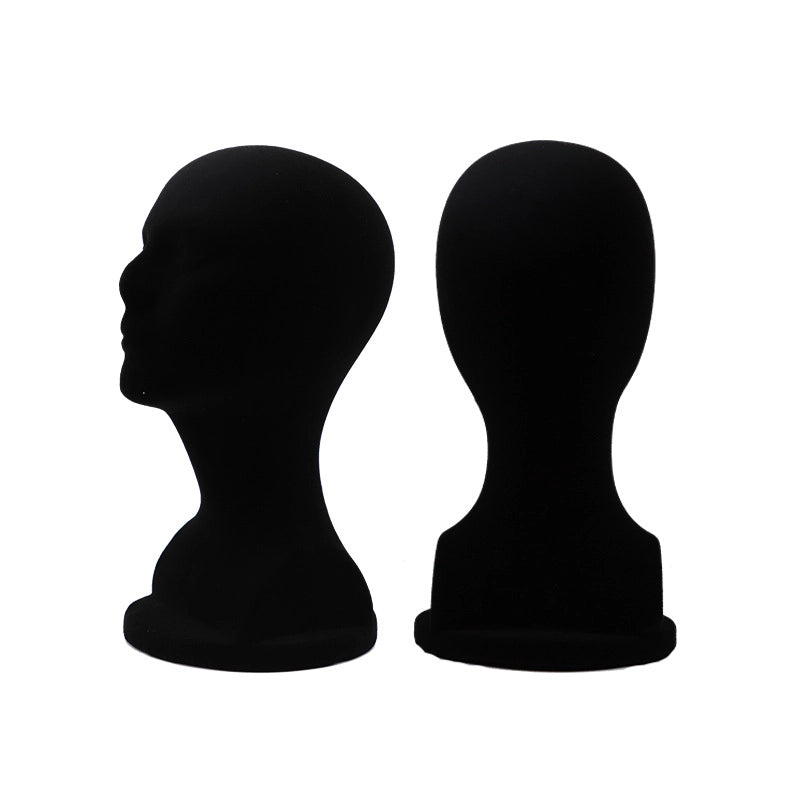 Flocking Foam Head Model Female Hat Wig Holder DIY Props Headdress Display Props Foam Model Head