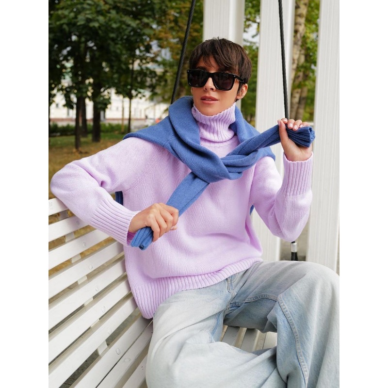 Ootddress Solid Loose Long Sleeve Turtleneck For Women Pullover High Street Slim Elegant Patchwork Sweater Top Oversized Sweater New