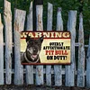 Pets Dog Warning - Vintage Metal Signs - 20*30cm/30*40cm - Warning