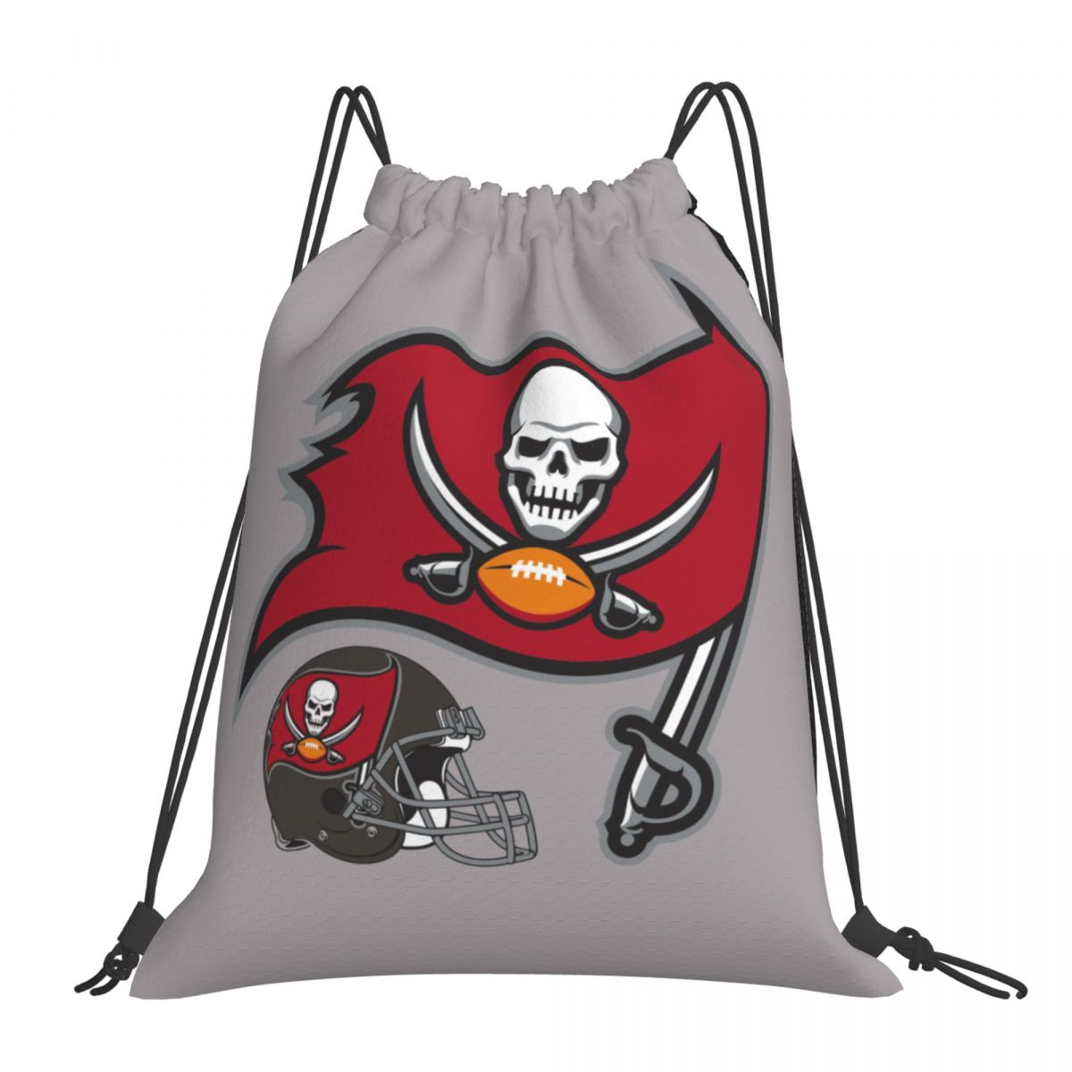 Tampa Bay Buccaneers Logo Graphic Waterproof Adjustable Lightweight Gym Drawstring Bag